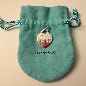 Tiffany & Co Silver Return to Tiffany with Pink Enamel Splash detail